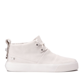 Supra Mens CHARLES Off White/off White High Top Shoes | CA-73631